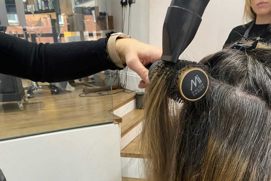 Blow-Dry service at Time Hair & Beauty, Caterham, for voluminous, smooth hair that lasts all day, styled to perfection by our experts.